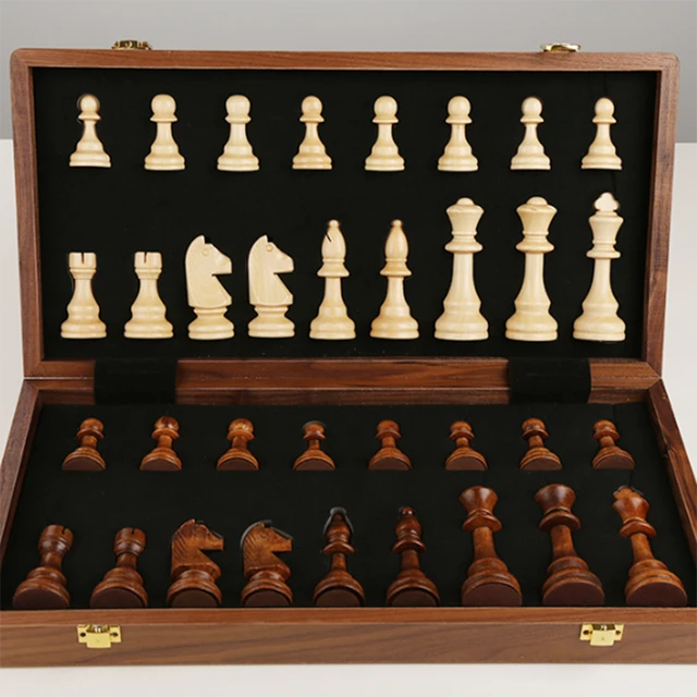 Crianças jogo de xadrez gamão luxo grande dobrável profissional xadrez  entretenimento incomum xadrez madeira jogos de tabuleiro - AliExpress