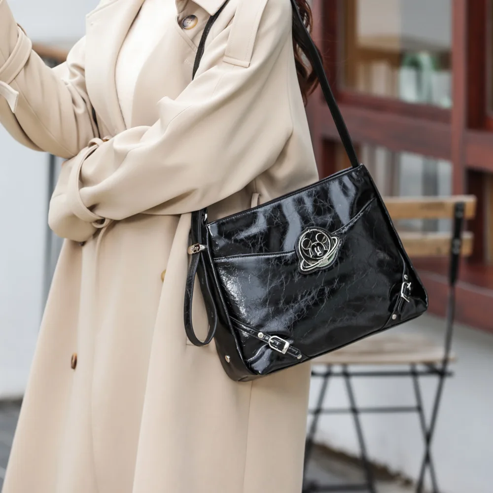 Disney Mickey Purses and Handbags Large Capacity Luxury Tote Bags for Women Kawaii Crossbody Shoulder Bag Anime Case Cute Wallet