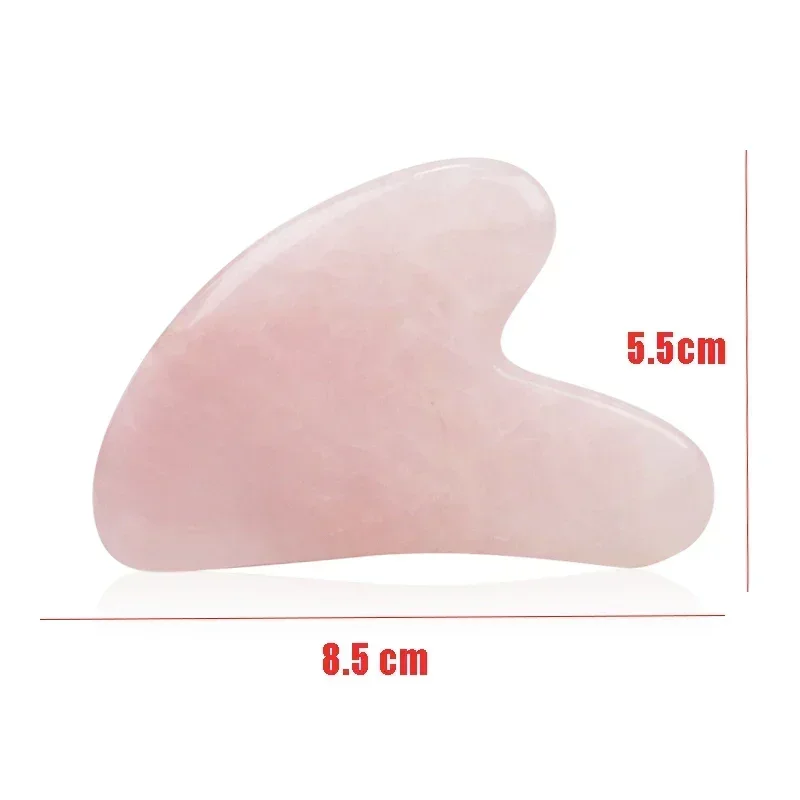 Natural Jade Stone Gua Sha Massage Board Rose Quartz Guasha Plate Jade Face Massager Scrapers Tools For Face Neck Back Body