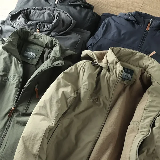 Men's Outdoor Plush and Thickened Warm Jacket Classic Technology High-density Windproof and Waterproof Work Suit Assault Jacket - Image 6