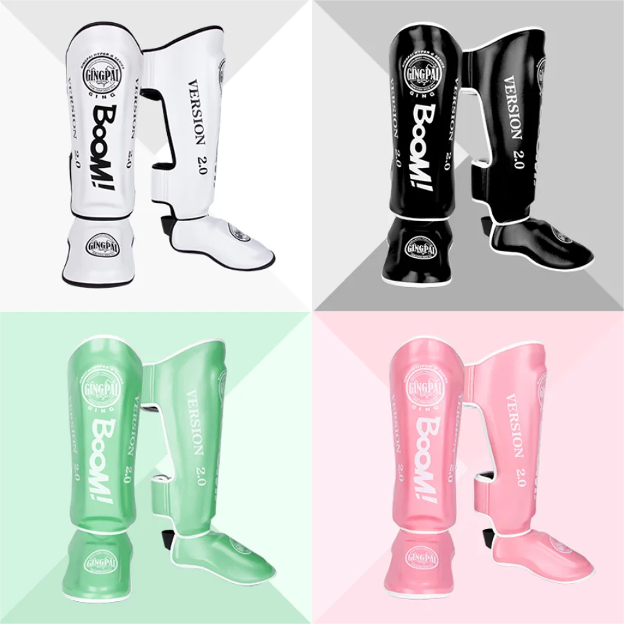 Boxing Shin Guards Ankle Protector MMA Muay Thai Training Leg Warmers Light Kicking Shin Pads One Pair