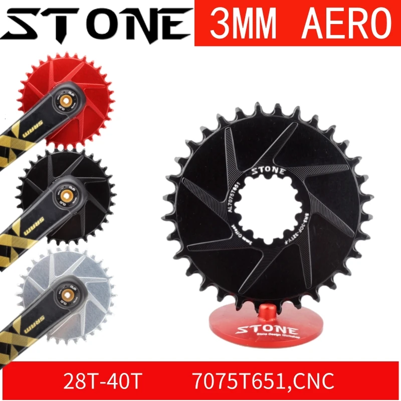 

Stone Bike Chainring Aero 3mm Offset Direct Mount 12s Round for Sram DUB NX GX Eagle X9 X0 XX1 X01 DM 28t 30t 32 34t 36 38t 40t