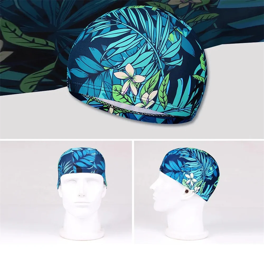 Swimming Cap Waterproof Retractable Protection Ear Long Hair Swimming Pool Bath Sports