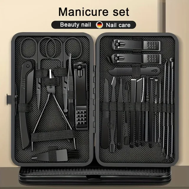 Set de cortaúñas y tijeras de pedicura en acero inoxidable