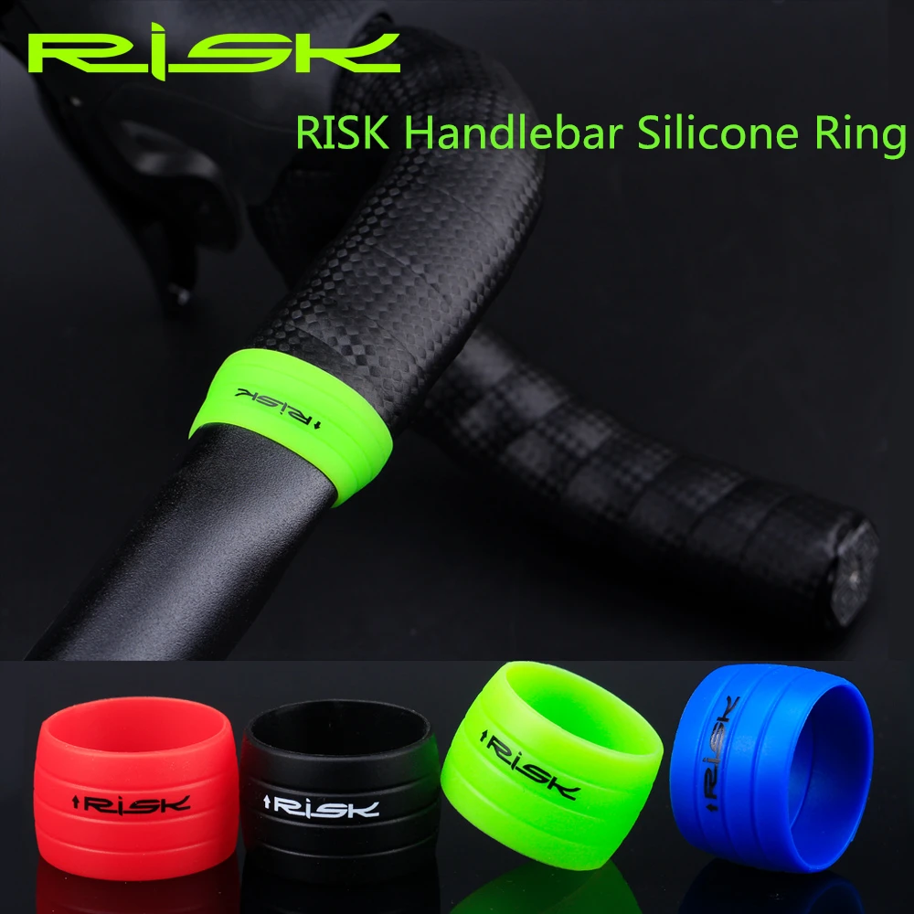 RISK Road Bike Strap Silicone Ring Protective Silica Rubber Ring Anti-Skip Plugs for Bar Tape Waterproof Wear Resistant bicycle handlebar strap,bike accessory,bike silicone strap,bicycle strap,bicycle fixing band