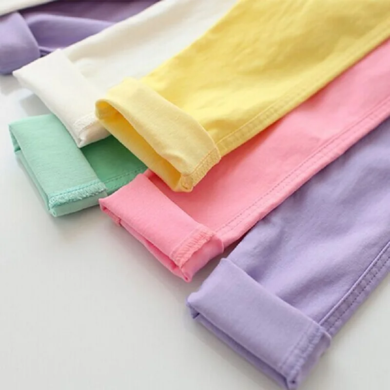 Kids Girl Pants Slim Spring Autumn Elastic Pencil Trousers Casual Solid Leggings 2-11Y girl pants