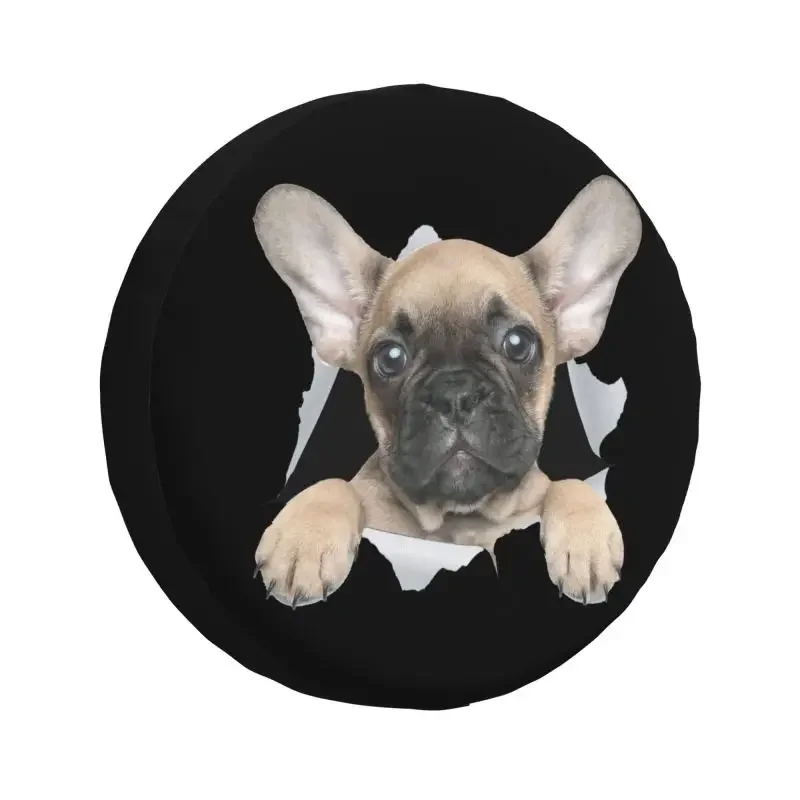 

Cute French Bulldog Spare Wheel Tire Cover for Grand Cherokee Frenchie Dog Jeep RV SUV Trailer Vehicle Accessories 14" 15" 16"