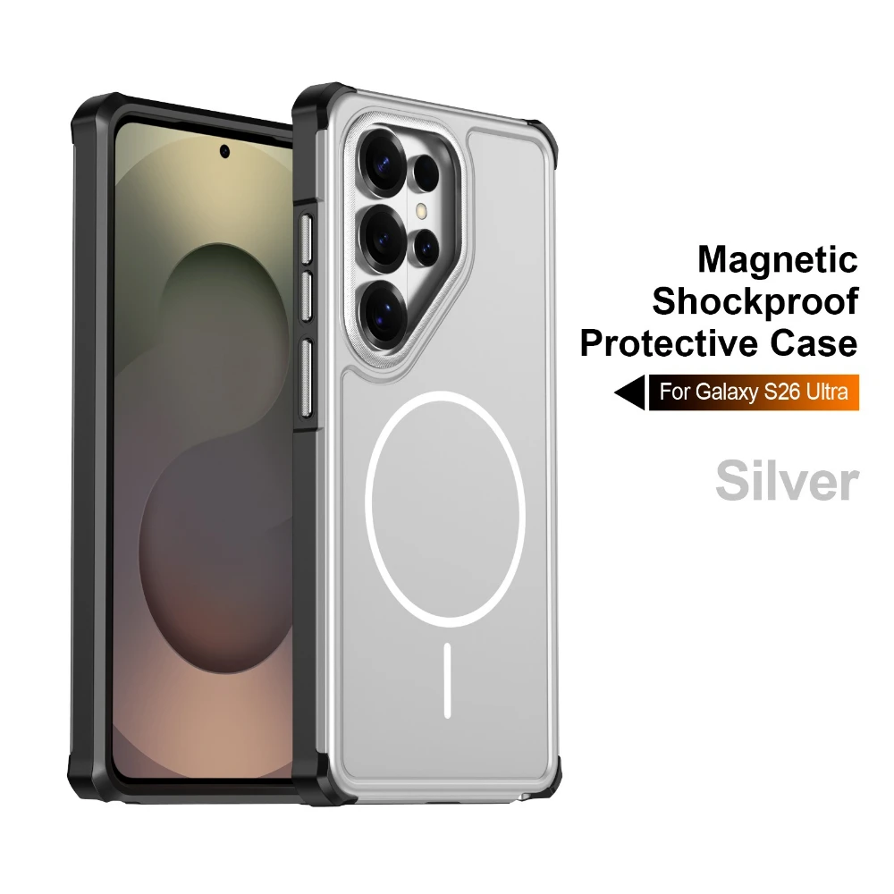 Magnetic Charging Solid Color Phone Case with Enhanced Protection