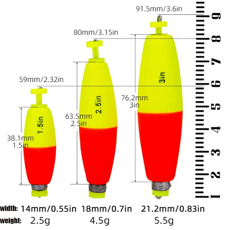  Foam Round Floats WEIGHTED-1-1/4 : Fishing Corks