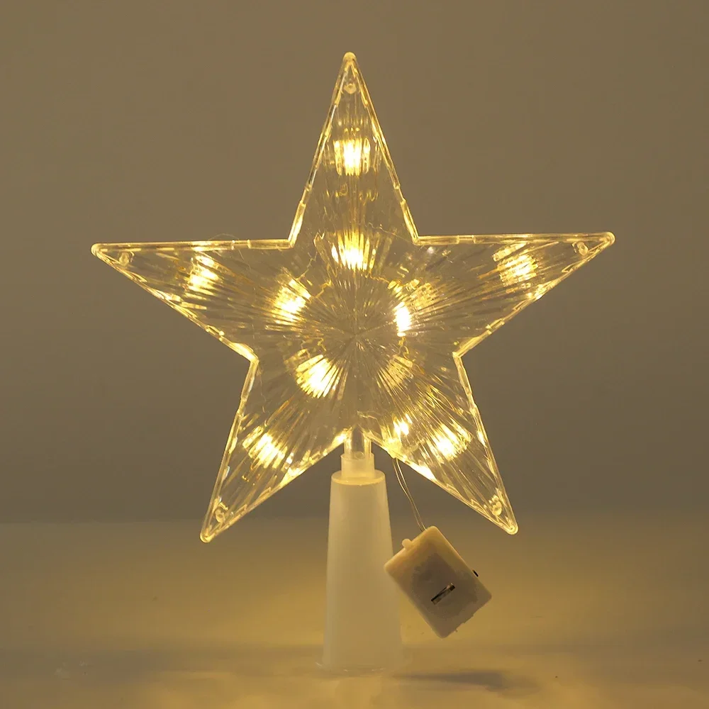 15cm Glittering Star Christmas Tree Topper Ornament