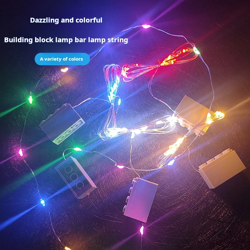

LED 2X4 Building Blocks Light-Emitting Parts Creative Light String MOC Building Blocks Lights Toy Accessories 1X4 Short Brick