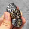 Viking Compass Celtic Knot Men Rings Stainless Steel Women Jewelry Vintage Punk Cool Stuff Fashion Accessories Gift Wholesale 4