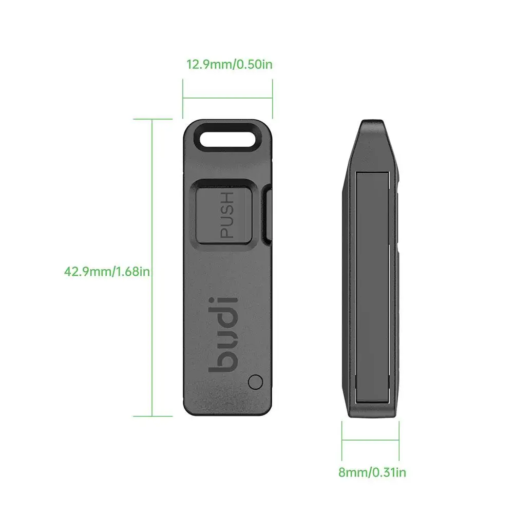 Black SIM Card Storage Box with Ejector Pin and Lanyard