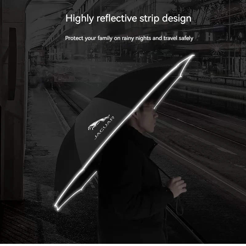 Car Automatic Reflective Sun Umbrella Folding Windproof Sunshade For Jaguar E-PACE F-PACE F-TYPE XE XF XK XJR XFR XJ XEL XFL