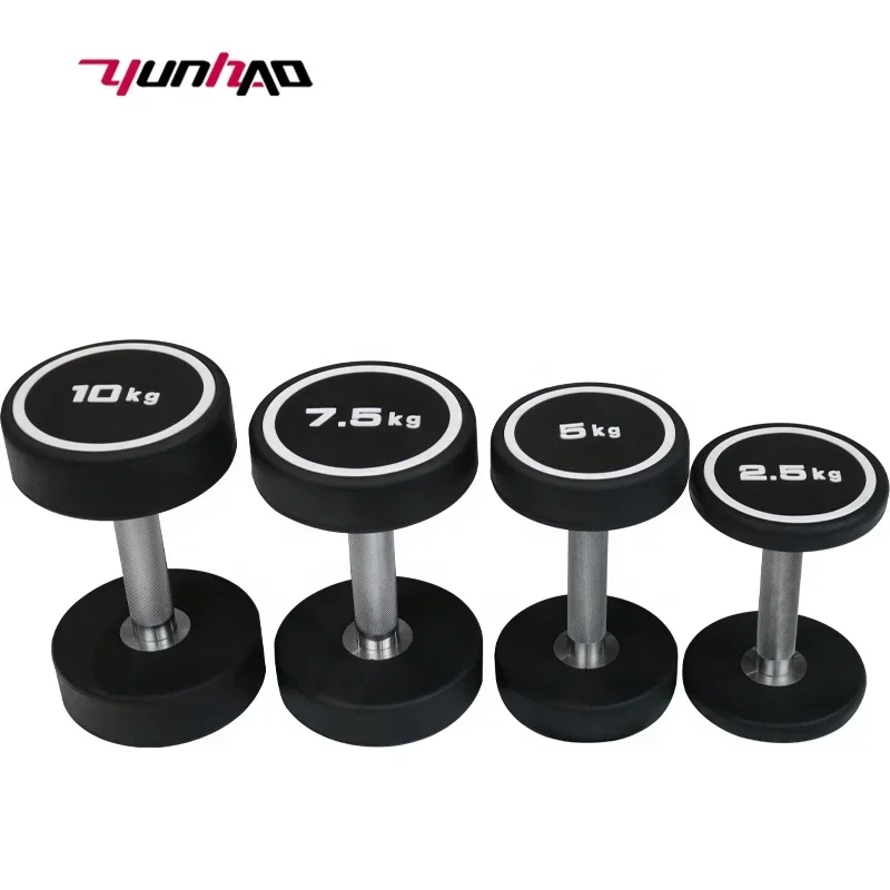 Home Gym 2.5-50 KG PEV Round Dumbbell Set For Strength Training