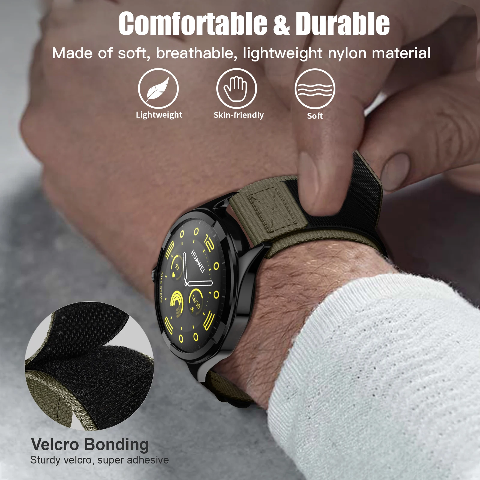 Universal 22mm Nylon Watch Strap – Durable Replacement Band