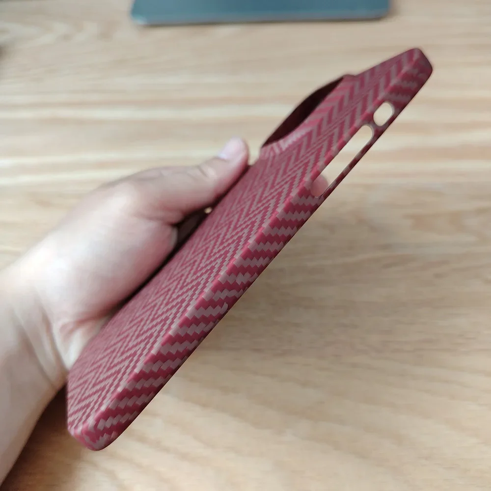 HKSN red case for ip15 pro max case Kevlar Aramid Carbon Fiber Geometric lightweight thin Anti-Scratch Non-Slip Washable 02