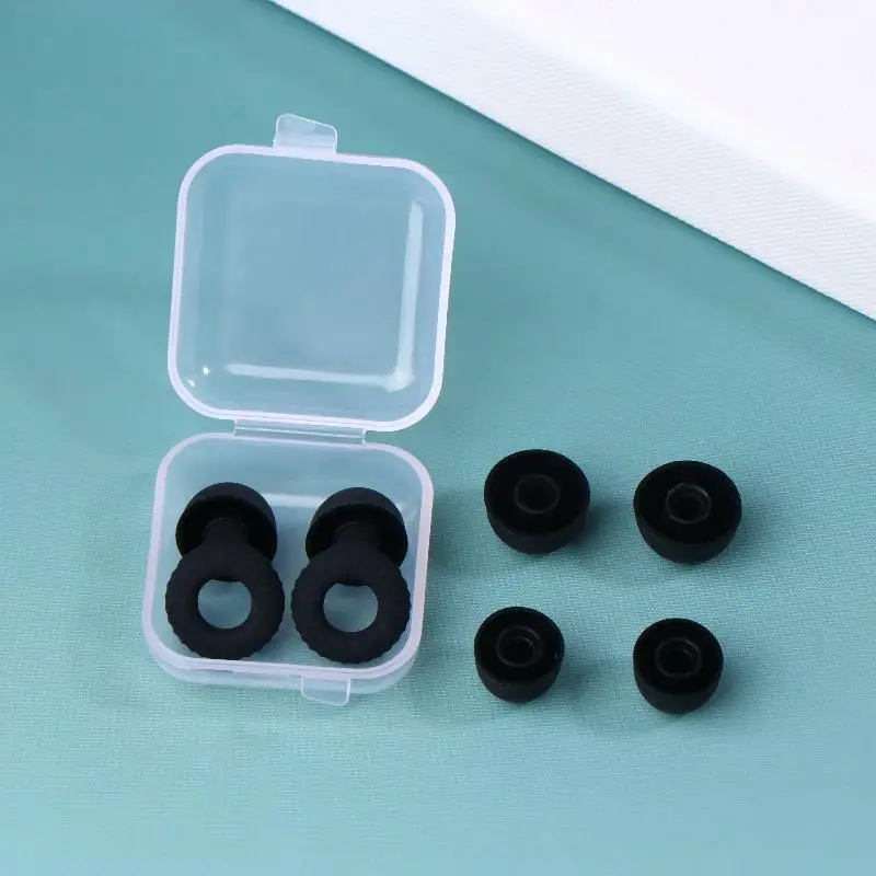 1 takım Ultra ince halka şekli uyku yardımı kulak tıkacı su geçirmez yüzmek kulak tıkacı konser işitme koruması yeniden kullanılabilir silikon kulak tıkacı