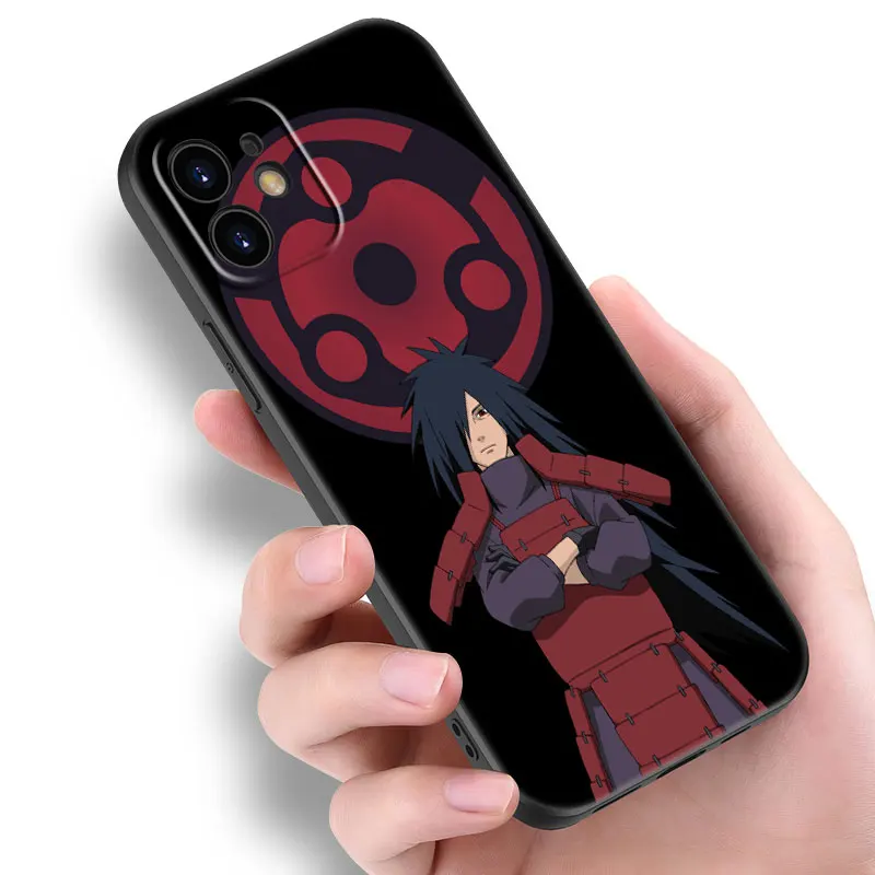 Anime Madara Uchiha Phone Case For Apple iPhone 14 13 12 Mini 11 Pro XR X XS MAX 6S 7 8 Plus SE 2020 2022 5S Black Cover