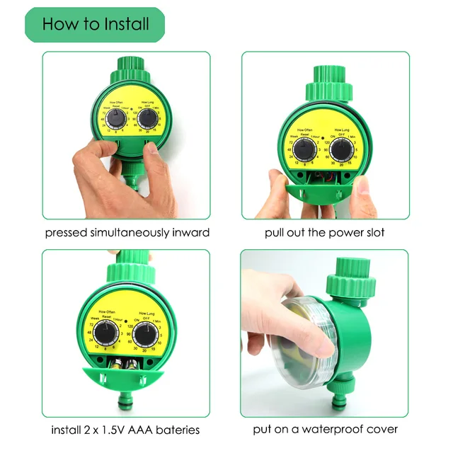 Automatikus Elektronikus Kerti Öntözés Időzítő Otthoni Golyó Szelep Öntözővezérlő Víz A Kert Öntözőrendszeréhez - Image 5