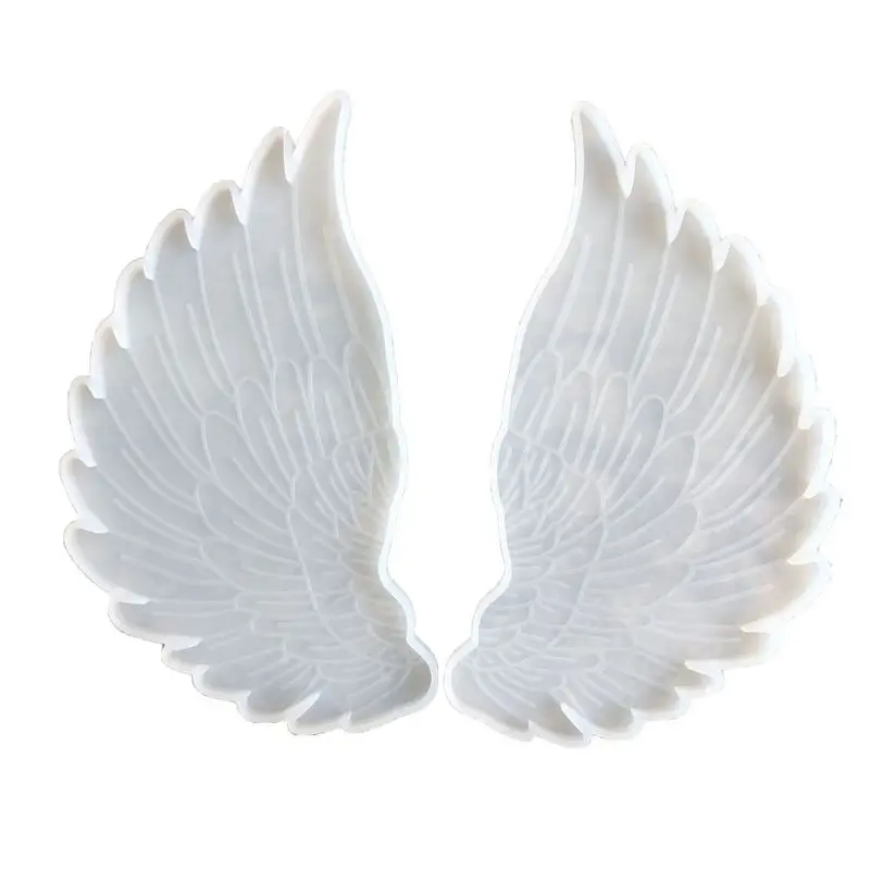 

2Pieces Angel Wing Shaped Silicone Resin Molds Feather Tray Epoxy Resin Casting Mould DIY Decorative Artist Mould