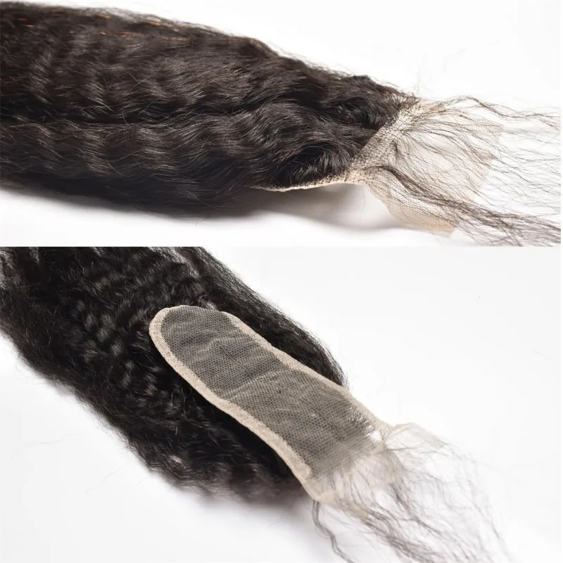 Lace Closure Human Hair 2x6 Brazilian Remy Hair Yaki Straight For Women human hair closure