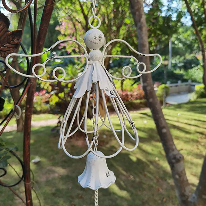 

Creative Antique Decorative Bells Ornaments Garden Iron Angel Wind Chimes