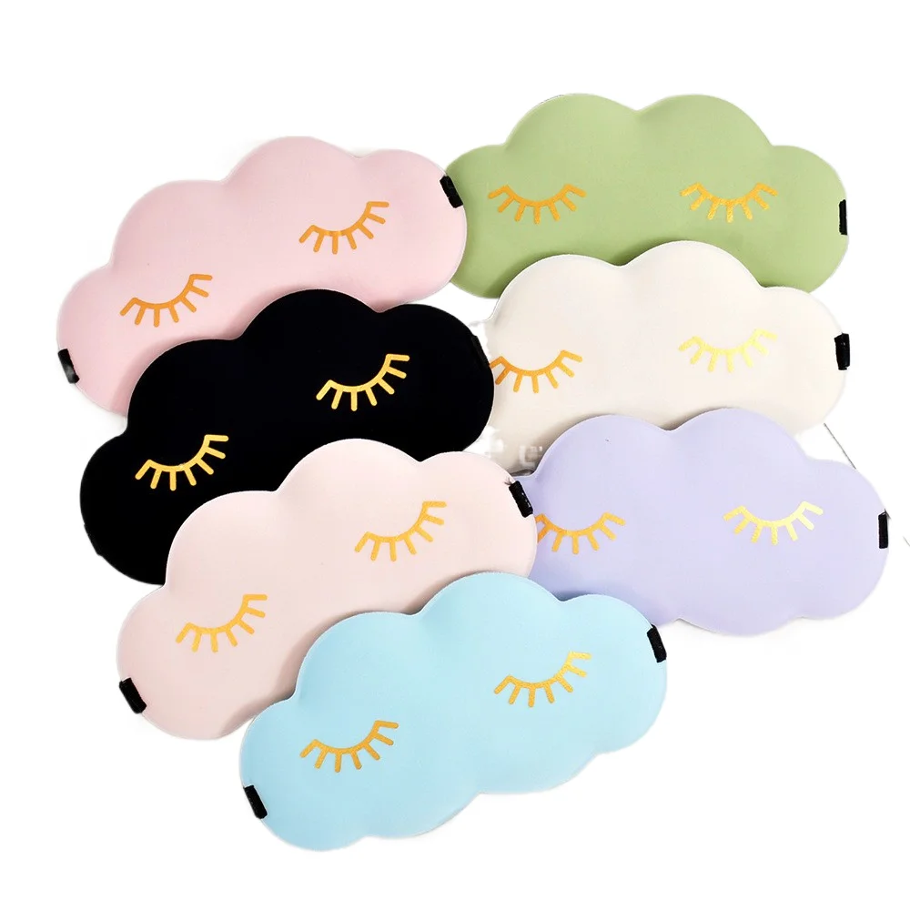 Benda Per Dormire 3D Cloud Cartoon Cloud Eye Mask Cute Eyelashes Sleep Shade Eyepatch Sleeping Aid Eye Shade Cover