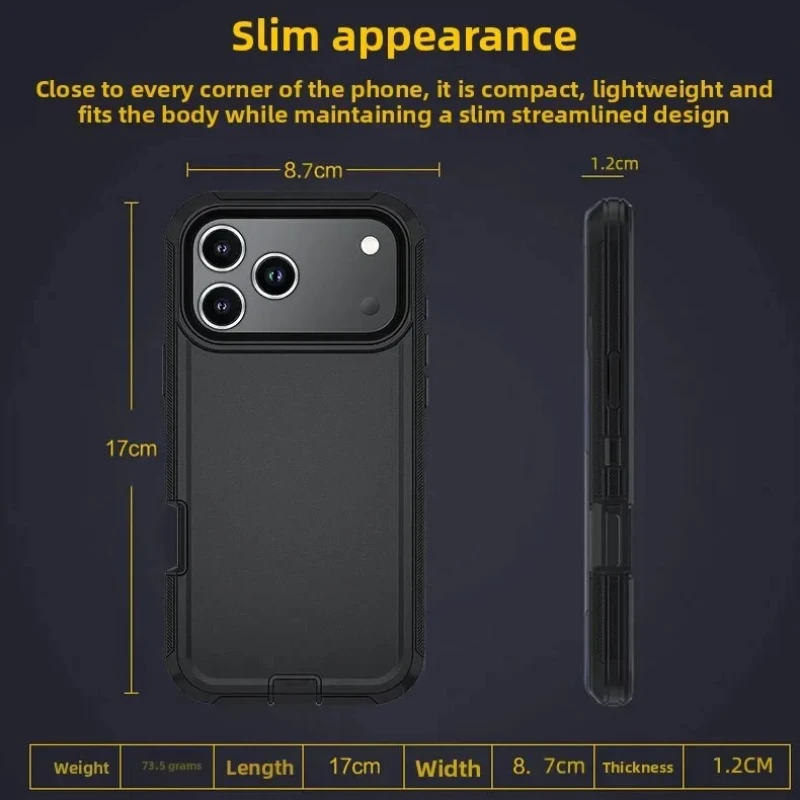 Armor Dual Layer Wireless Charging Protective Case with Enhanced Anti-Drop Cover