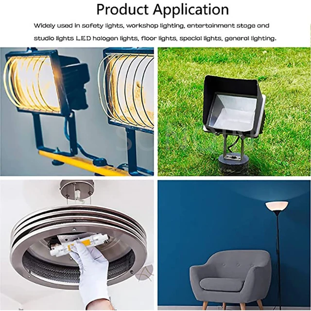 LED R7s COB 78mm 118mm Dimmable Glass Tubes 15W 30W Bulbs Replace - Foto 4