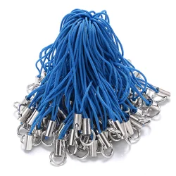 Vibrant Polyester Cord with Jump Ring Lanyard for DIY Keychain and Craft Projects (50/100pcs) (10)