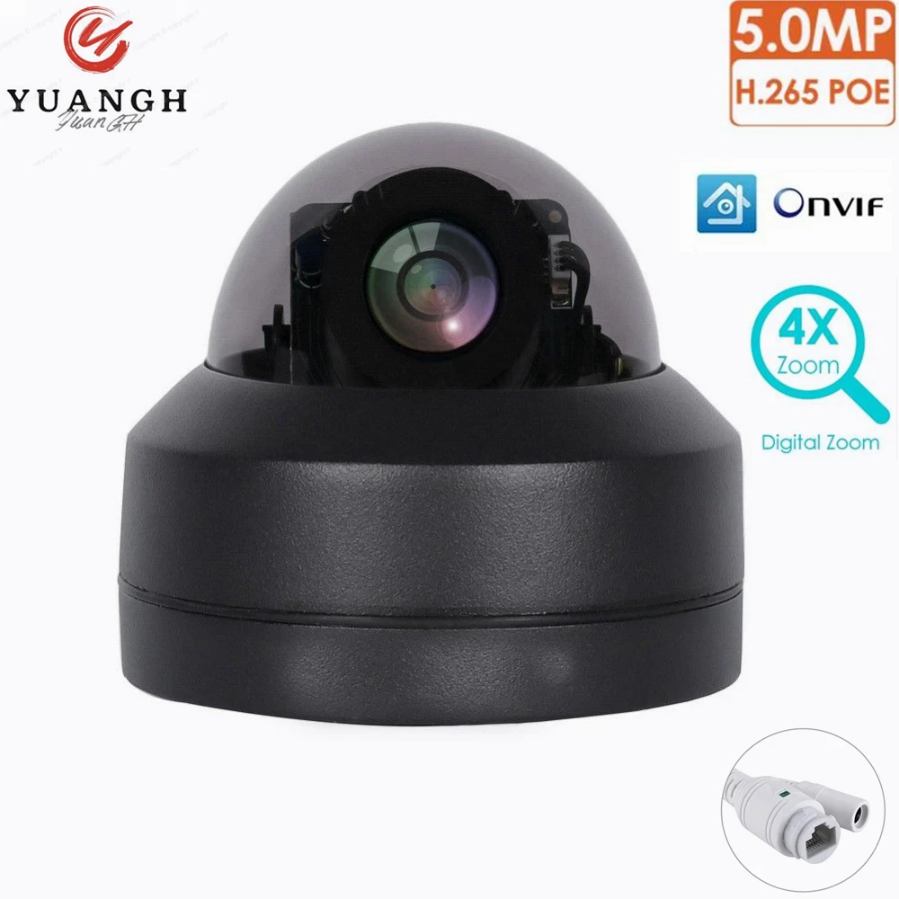 5MP Waterproof Outdoor PTZ IP Camera CamHi APP 2.8-12mm Lens 4X Zoom Security Speed Dome Camera