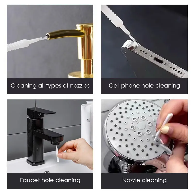10-Pack Shower Head Cleaning Brush Earphone Accessories Charging Port Cleaning Tools Dust Hole Clean Mini Brush Cleaner Sets 6