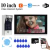 New 5in1 Fingerprint Unlock Tuya Smart 10inch Wifi Video Intercom System Video Door Phone Camera with Motion Detector 1080P 1