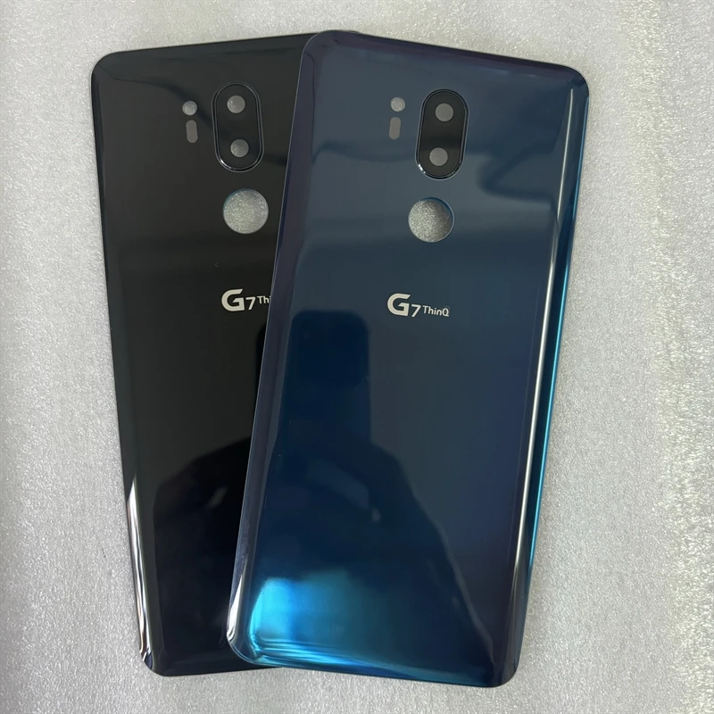 Glass Battery Cover 3D Glass Battery Cover For LG G7 ThinQ G7+ G710 G710EM Rear Housing Back Case With Adhesive with Camera Lens