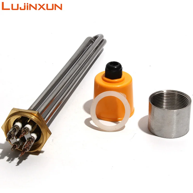 Elemento do Calefator da Linha de Lujinxun Bsp Tanque de Água Tanque de Água Linha de Cobre Dn40 47 mm 220v 380v 3kw 4.5kw 6kw 9kw 12kw Ten 201ss 1pc