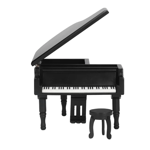 Zongora Alakú Zeneszámú Fa Szimulációs Zenei Doboz Dísz Karácsony Születésnapja Valentin -Napi Ajándékblack