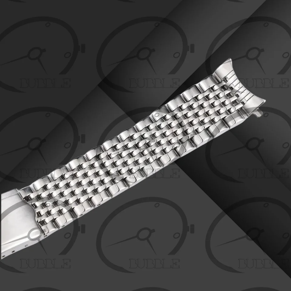 19mm 20mm Women/Men Watch Band Replacement Wrist Watch Strap Curved End Genuine Stainless Steel Wrist Bracelet Straps for omega
