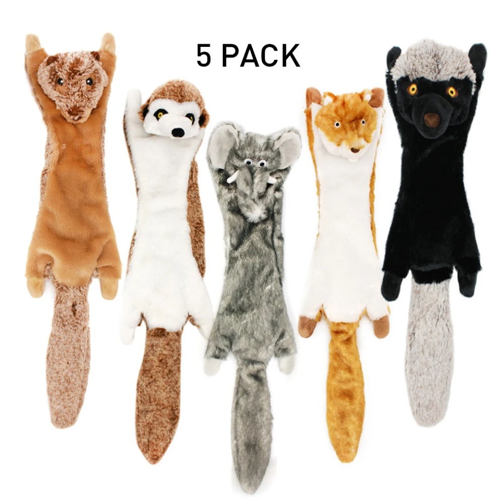 5 Pack Pet Toys chew cat plush Squeak sound dog toy pet dog toy squeak plush toy for dog cat sound toys funny chew molar toys bite resistant teeth cleaning toys pets supplies