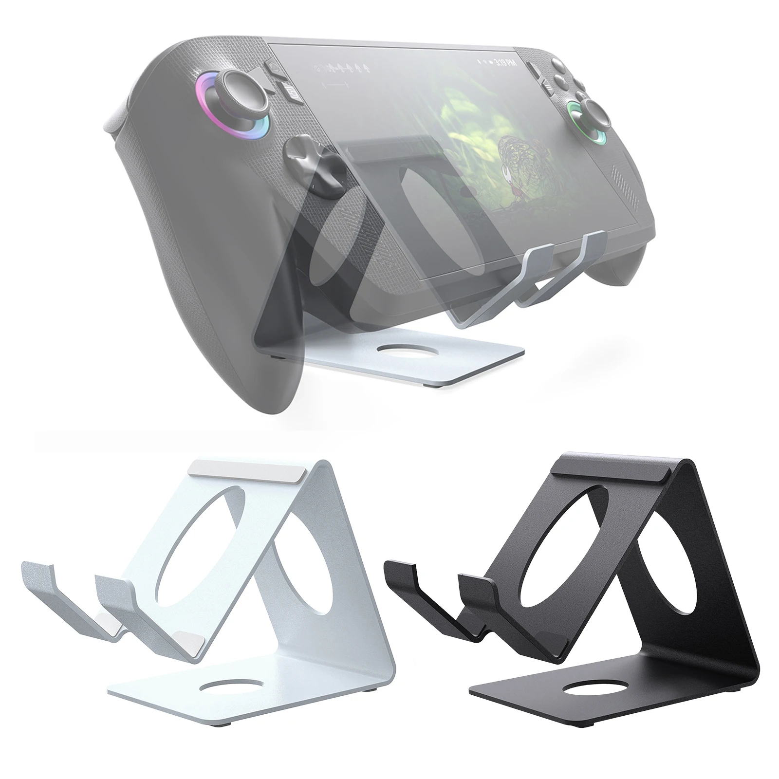 금속 보관 브래킷 게임 콘솔 액세서리 휴대용 콘솔 스탠드 베이스 (ROG, Xbox Ally/X, Switch 2/Steam Deck 호환)