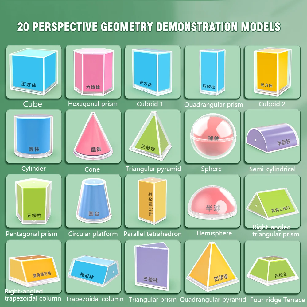 12/16/20 Geometry Demonstration Models Spatial Structure Visualization Tools for STEM Education Teaching Kits - 3