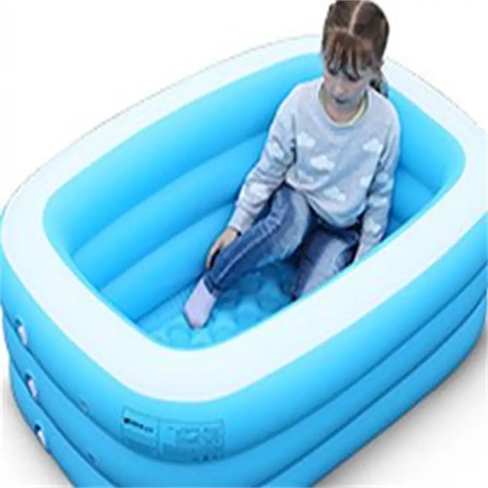 

Children Swimming Pool Rectangular Inflatable Kids Play Bathing Tub For Family Outdoor Indoor