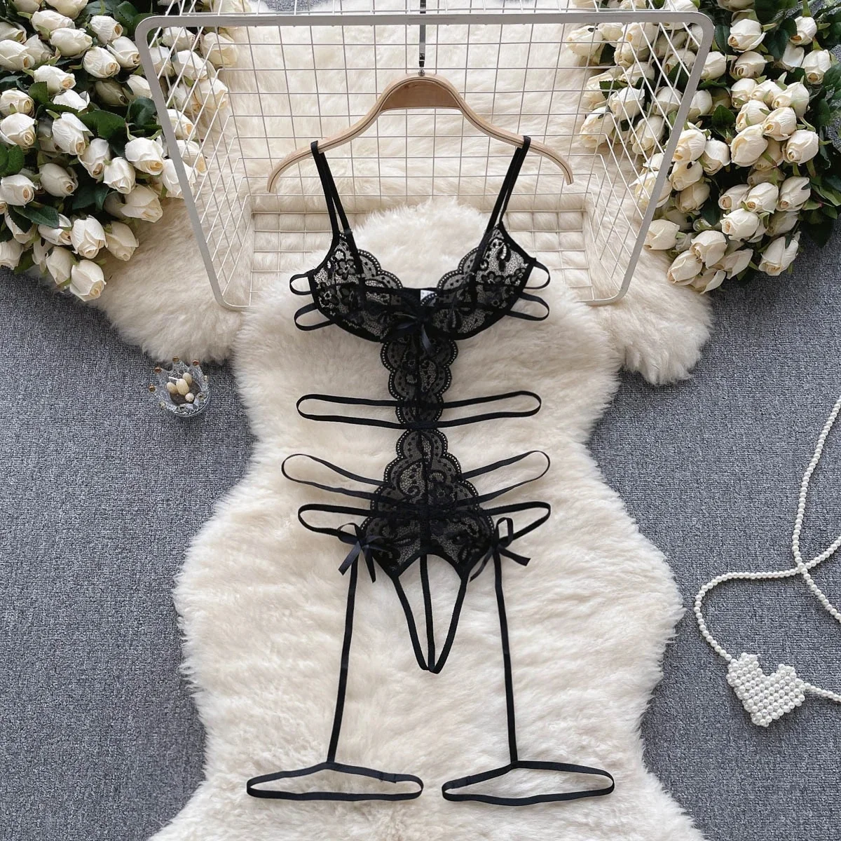 Underwear Set S Pleasures Black (One size)