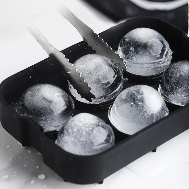 New 4/6/8 Grid Big Ice Tray Mold Large Food Grade Silicone Ice Cube Square  Tray Mold DIY Ice Maker Cube Tray Ice Cube Tray - AliExpress