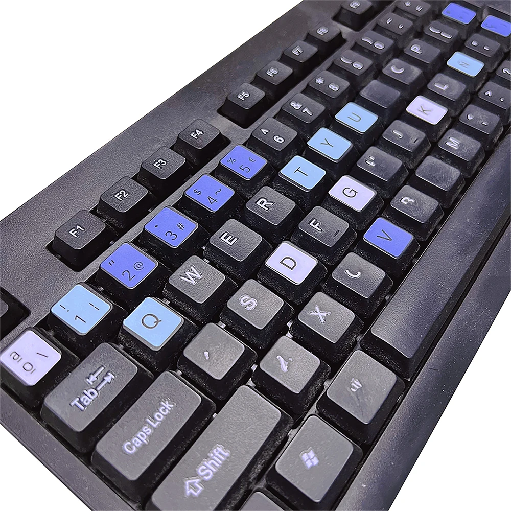 Colorful Universal Keyboard Stickers Computer Keyboard Replacement Decals Letter Stickers Non-falling Leave No Trace keyboard stickers