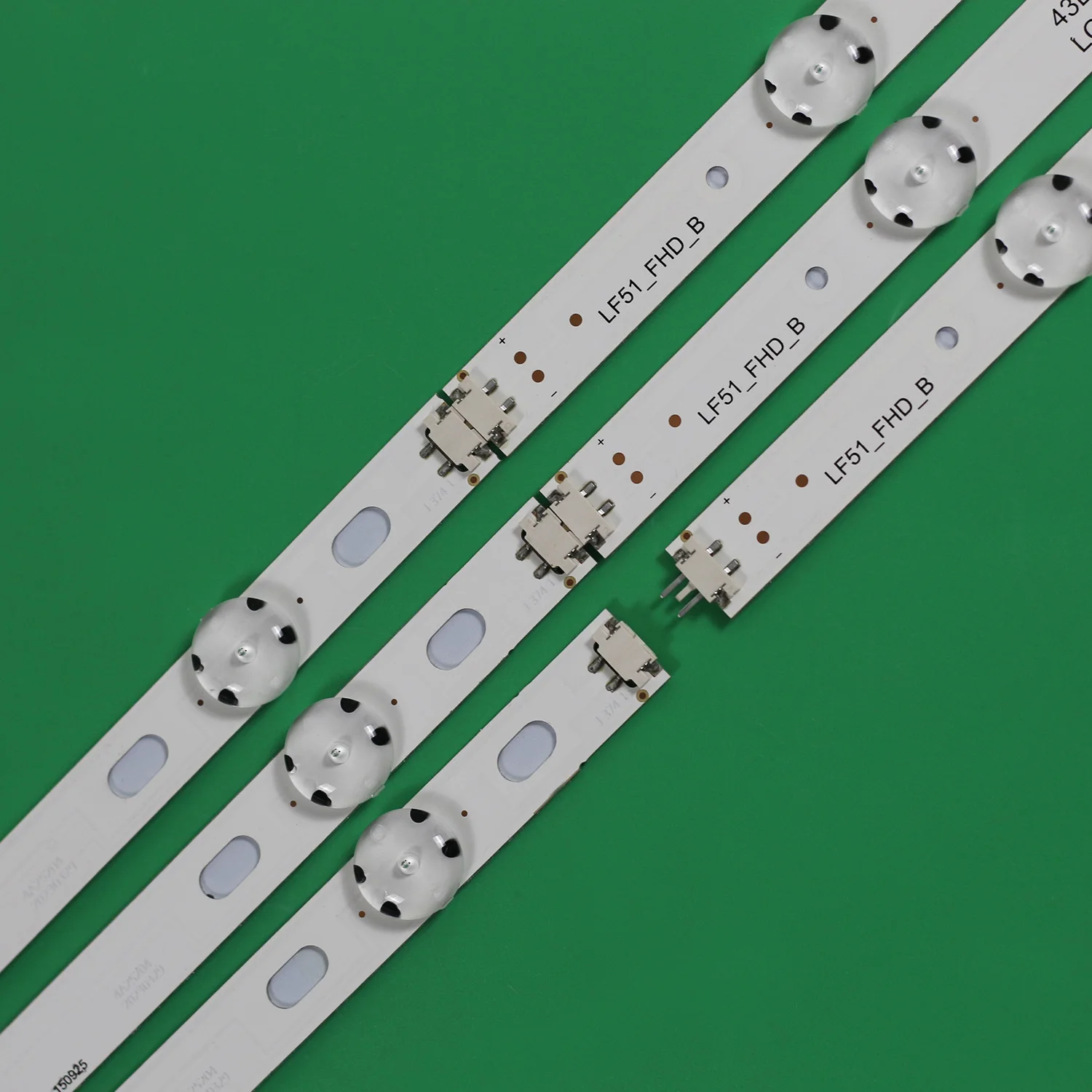 Nova Pcs 7led 830 Milímetros Led Strip para lg Innotek 17y 43inch_a 43uj6307 43uj701v 43uj65_uhd_l Eau63673004 43uk6090 43uj630y 43uk6200 - Imagem 4