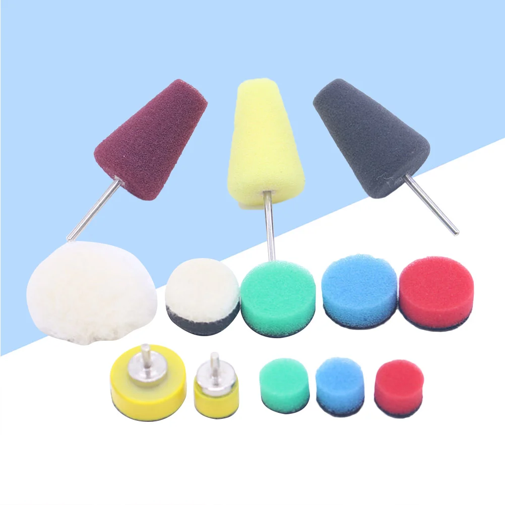 

Sponge Buffer 13 in 1 05-1 inch Waxing Sponge Wheel Set Detailing Polishing Buffer Sponge Pads for Car