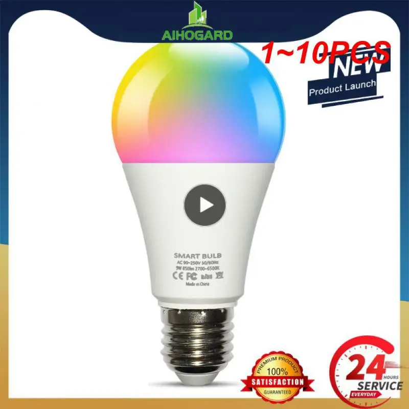 

1~10PCS Tuya Wifi/ Smart Bulb Alexa Led Lamp E27 RGB Smart Light Bulbs 110V 220V Smart Lamps For Assisatnt Smart