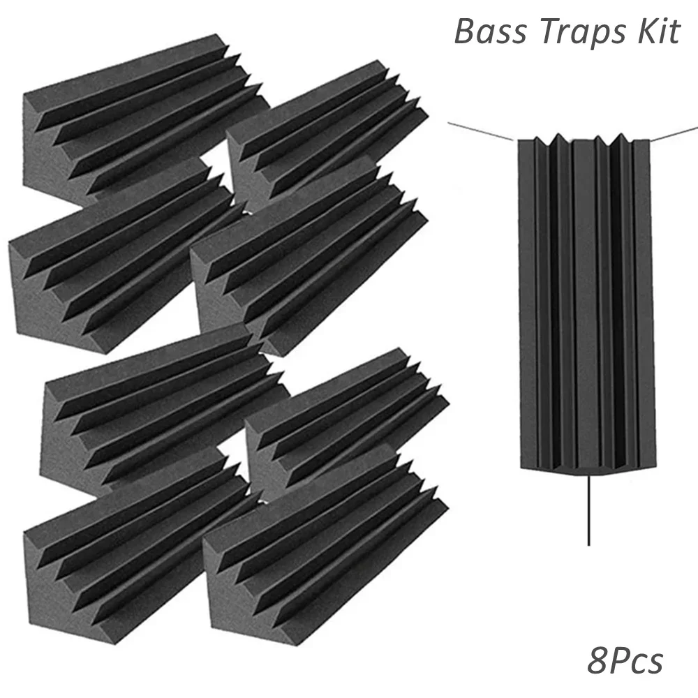 Placa de Reverberação de Espuma Acústica de Alta Densidade Long Bass Trap Wall Corner Esponja de Tratamento Estúdio 12x12x48cm Pcs