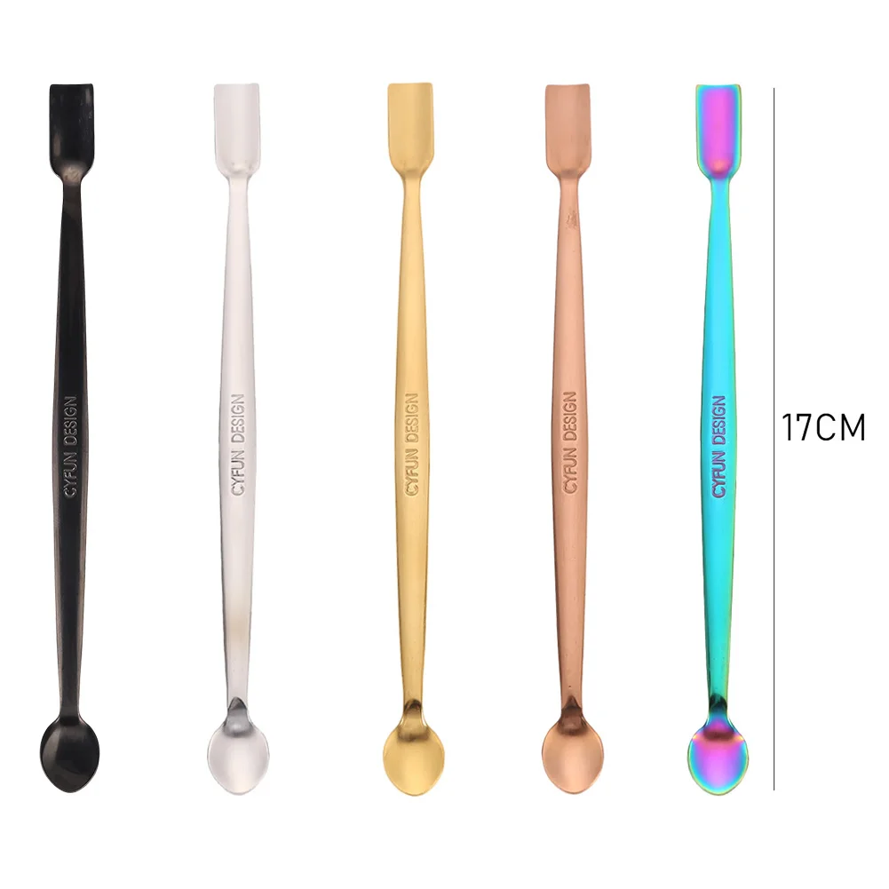 17cm Craft Spoons Stainless Steel Spoons For Taking Out Glitter Embossing Powders Sequin For Cards Mold Epoxy Jewelry Making Tool